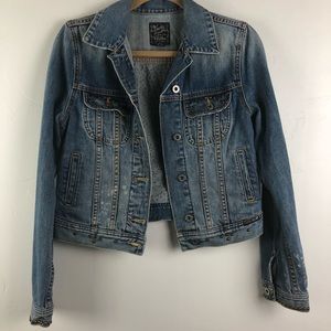 Lucky Brand Jean Studded Jacket
